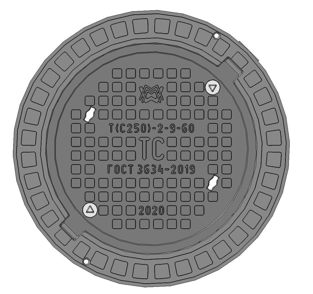 Люк тяжелый Т(С250)-ТС-2-9-60 1Т-5271.00.00-03