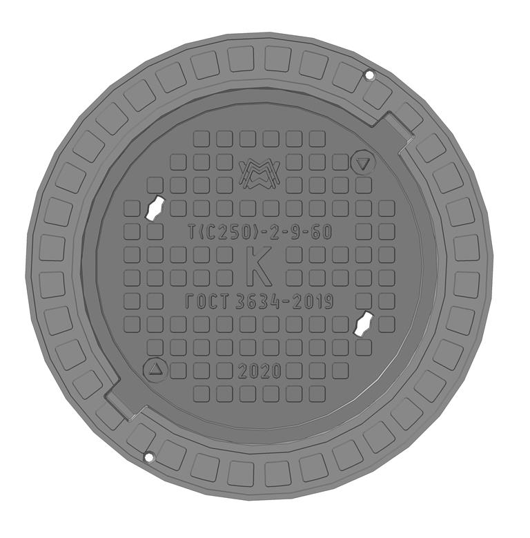 Люк тяжелый Т(С250)-К-2-9-60 1Т-5271.00.00