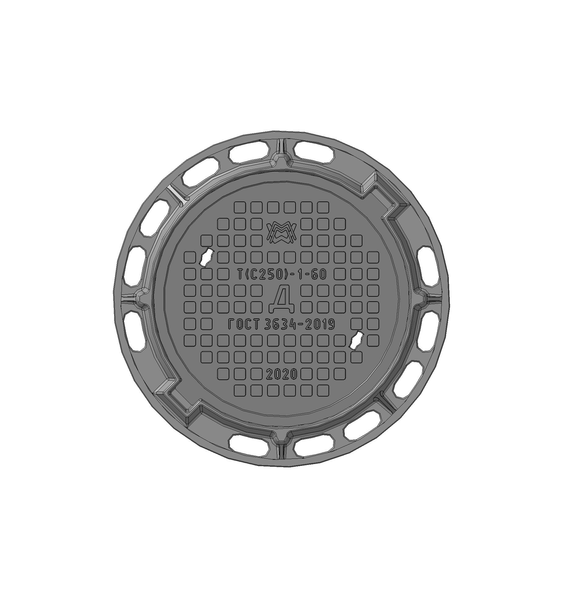 Люк тяжелый Т(С250)-Д-1-60 1Т-5213.00.00-06