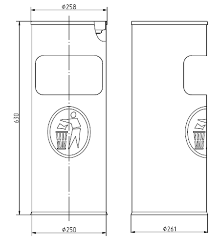 Урна-пепельница тип I