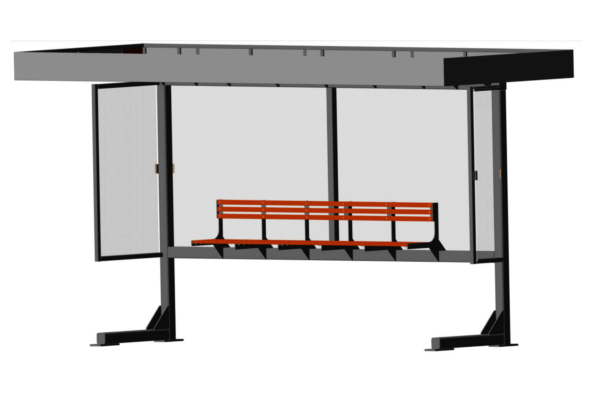 Павильон остановочный тип 9-2 1Ш-7845.00.00.00