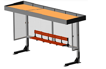 Павильон остановочный тип 9 1Ш-7807.00.00