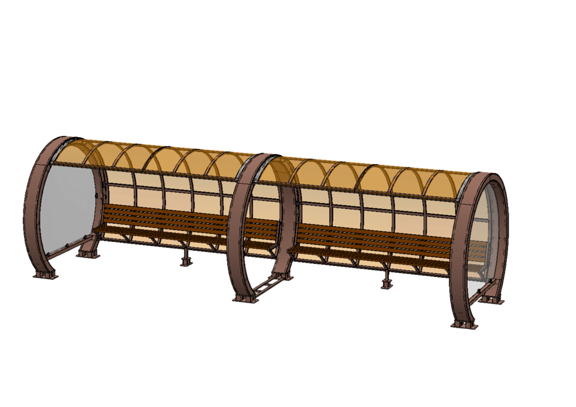 Павильон остановочный тип 5 1Ш-7752.00.00.00