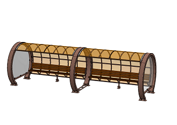 Павильон остановочный тип 5 1Ш-7752.00.00.00
