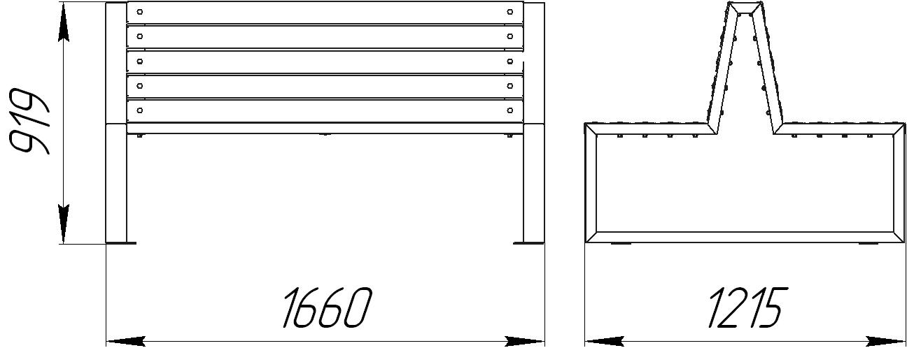 Скамья садовая СС 07