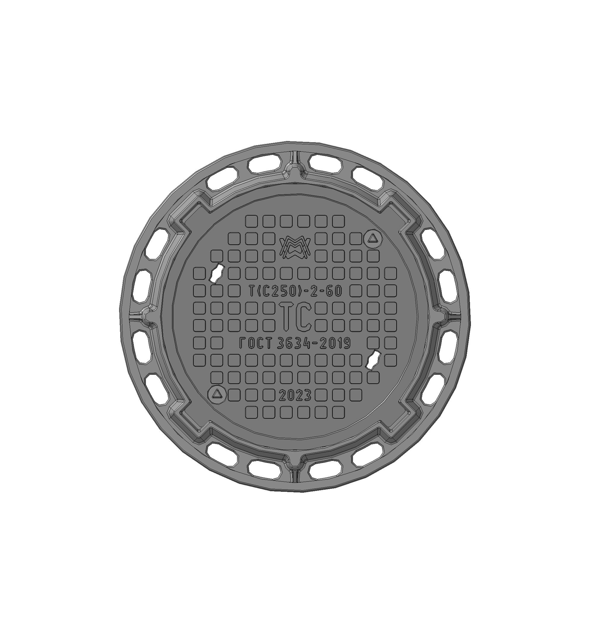 Люк тяжелый Т(С250)-ТС-2-60 1Т-5500.00.00-03